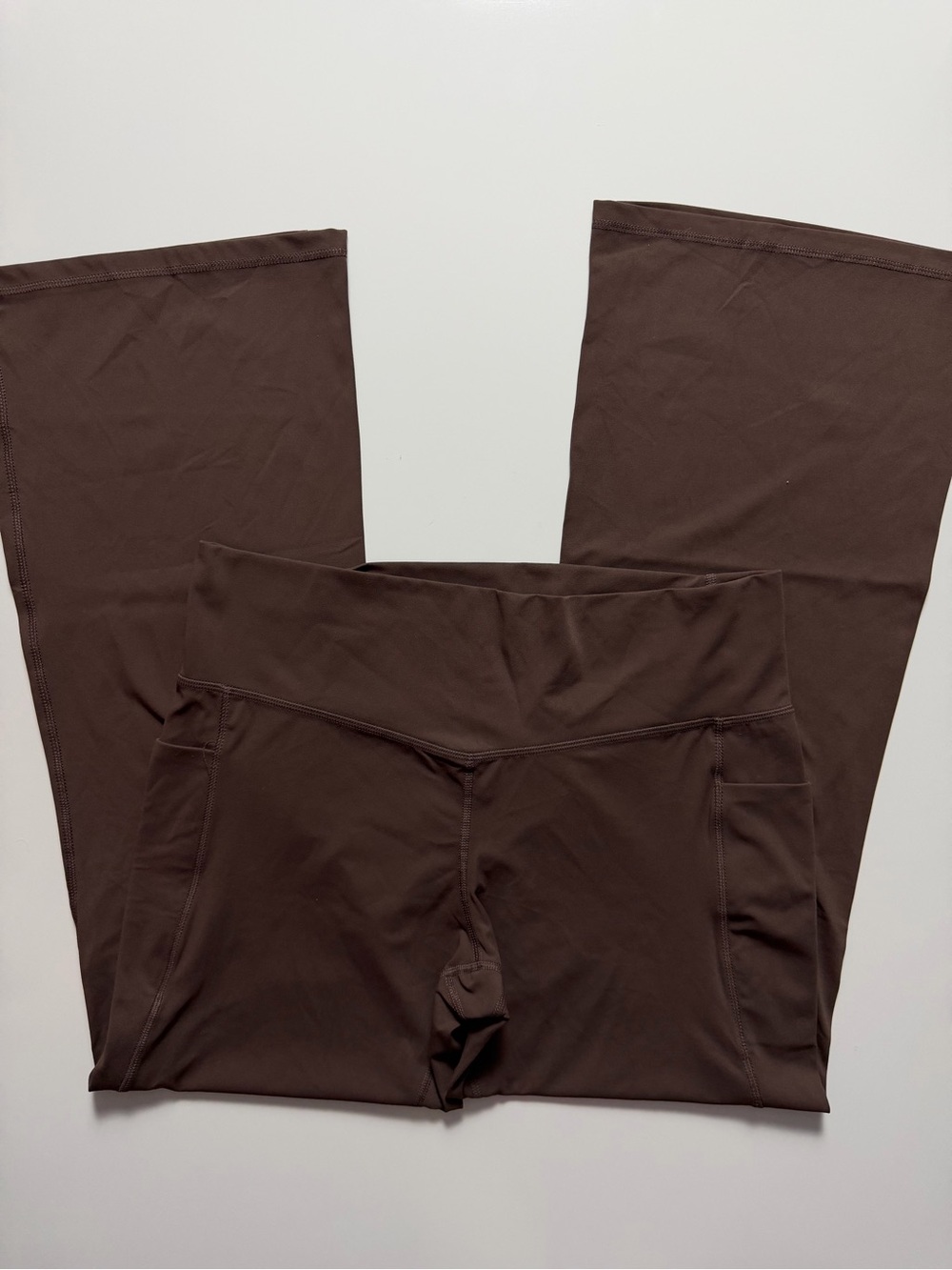 NWT Member's Mark Everyday Flare Yoga Pants, Brown, Size XXL